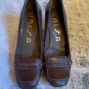 Unisa dress heeled leather loafer shoes